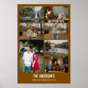 Moderna familjeminnescollage med foton poster