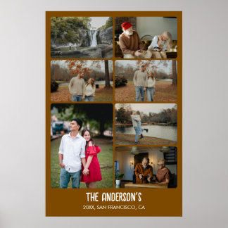 Moderna familjeminnescollage med foton poster