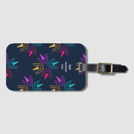moderna färgade stjärnor - marinblå bagagebricka