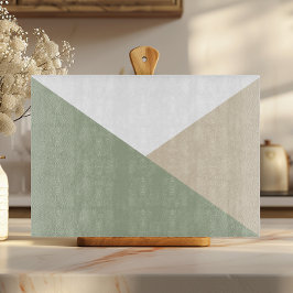 Moderna färgblocktrianglar Sagegrön Beige