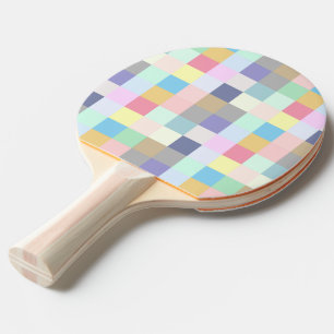Moderna färgfyllda fyrkanter kontrollerade Mönst Pingisracket