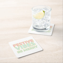 Moderna färgstarka, aktiva vibes vara ärliga underlägg papper kvadrat