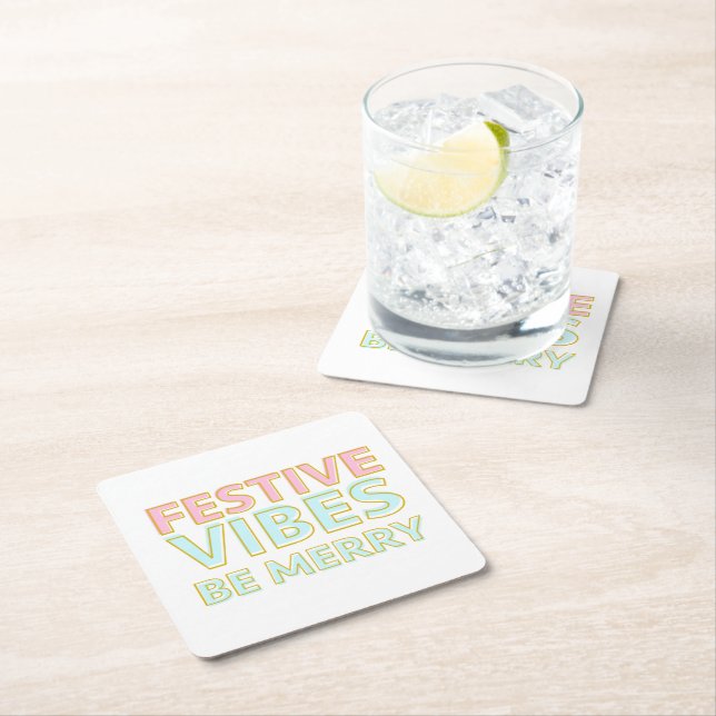 Moderna färgstarka, aktiva vibes vara ärliga underlägg papper kvadrat (Insitu)