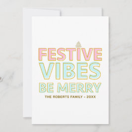 Moderna färgstarka, aktiva vibes vara heligt Trend Julkort