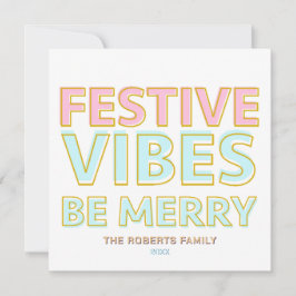 Moderna färgstarka, aktiva vibes vara heligt Trend Julkort