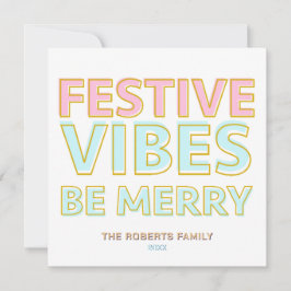 Moderna färgstarka, aktiva vibes vara heligt Trend Julkort