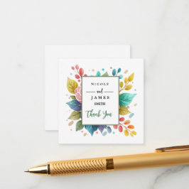 Moderna färgstarka blommor, vattenfärg tilläggskort