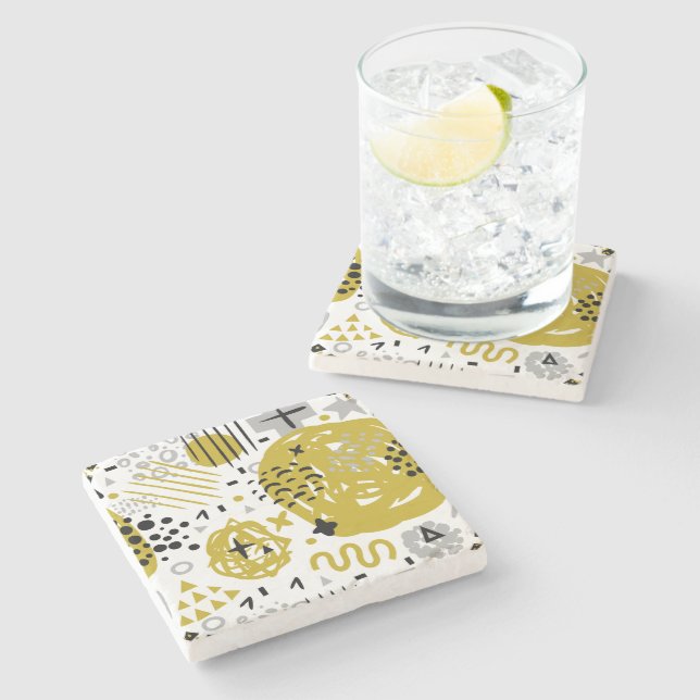 Moderna färgstarka konsformer av Abstrakt Stenunderlägg (Sidan)