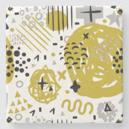 Moderna färgstarka konsformer av Abstrakt Stenunderlägg