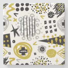 Moderna färgstarka konsformer av Abstrakt Stenunderlägg