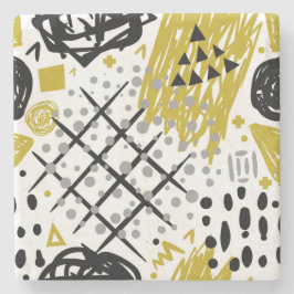 Moderna färgstarka konsformer av Abstrakt Stenunderlägg