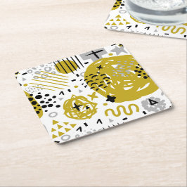 Moderna färgstarka konsformer av Abstrakt Underlägg Papper Kvadrat