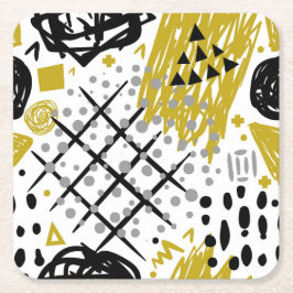 Moderna färgstarka konsformer av Abstrakt Underlägg Papper Kvadrat