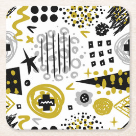 Moderna färgstarka konsformer av Abstrakt Underlägg Papper Kvadrat