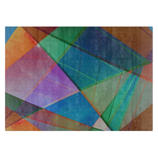 Moderna, färgstarka trianglar, trapezoida former k (Framsidan)