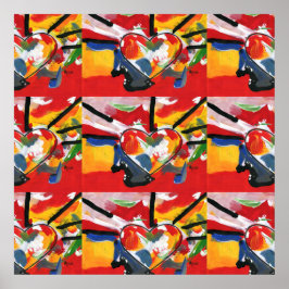 Moderna färgstarka vattenfärgshem poster