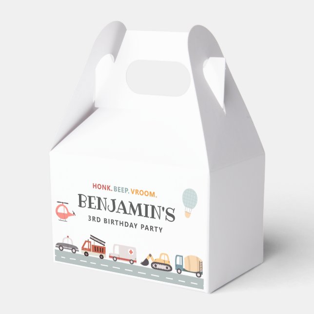 Moderna favoritboxar i Transport på födelsedagen Presentaskar (Framsidan Sidan)