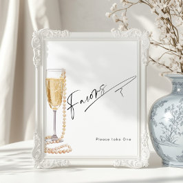 Moderna favoritpärlor och Prosecco-dusch Poster