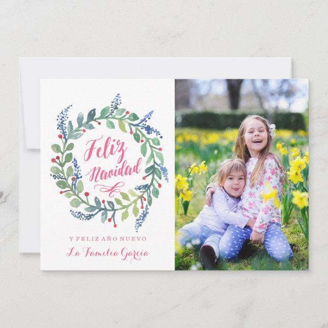 Moderna Feliz Navidad | Tarjeta De Navidad Julkort (Framsida)