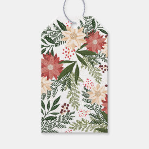 moderna festliga vinterträdgårdschristmas presentetikett