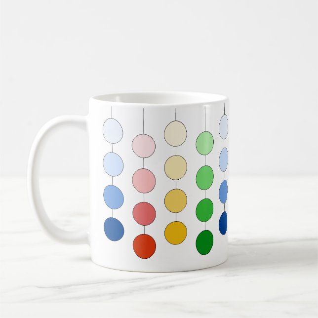Moderna flerfärgade hängande cirklar kaffemugg (Vänster)