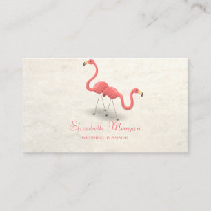 Moderna flickaktigt roliga, flamingos visitkort