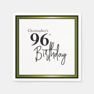 Moderna födelsedagsservetter för 96-årsdag Elegant Pappersservett