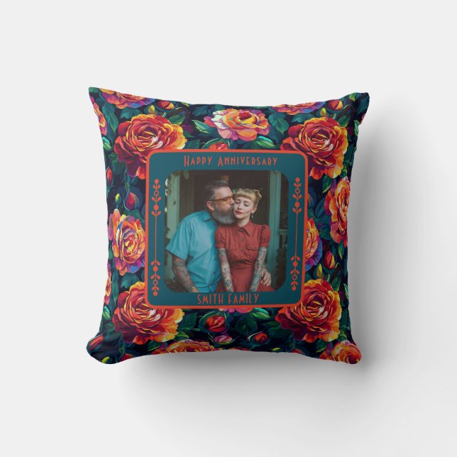 Moderna Föräldrar Bröllop Kastkudde För Hustru Kudde (Framsida)