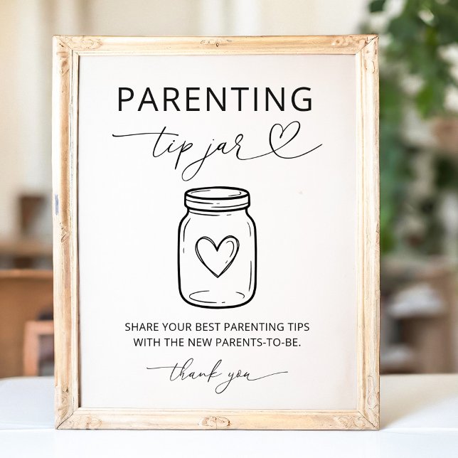 Moderna föräldratips Baby Shower-partyspel Poster (Skapare uppladdad)