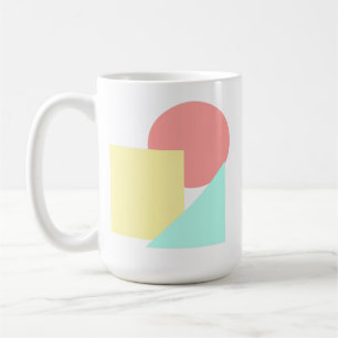 Moderna former med cirkel, fyrkant och triangel kaffemugg
