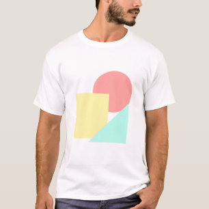 Moderna former med cirkel, fyrkant och triangel t shirt