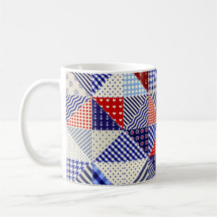Moderna former och geometrisk sömlös mönster i sc kaffemugg