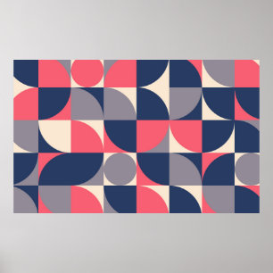 Moderna former och geometrisk sömlös mönster i sc poster