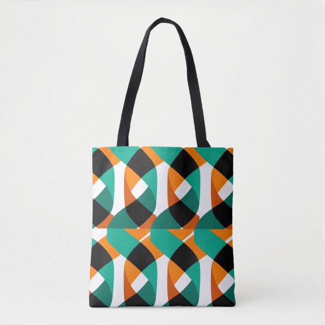 Moderna former och geometrisk sömlös mönster i sc tygkasse (Framsida)