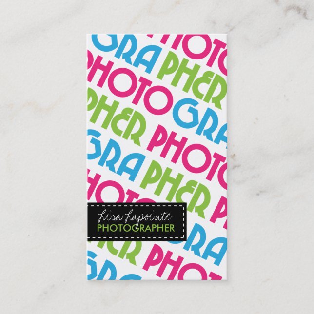 Moderna fotografvisitkortar visitkort (Framsida)