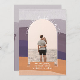 Moderna foton Spara datum Bröllop Inbjudningar