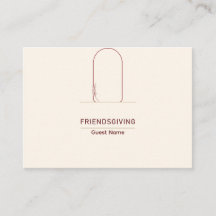 Moderna Friendsgiving Bordskort Namn