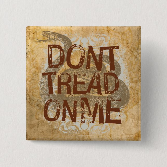 Moderna Gadsden går inte på mig knäppas Knapp (Framsida)