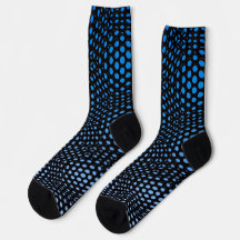 Moderna geometriska blå prickmönstersockor