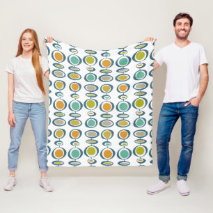 Moderna geometriska cirklar i mitten av århundrade fleecefilt