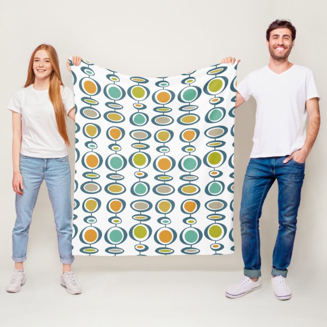 Moderna geometriska cirklar i mitten av århundrade fleecefilt (På plats)