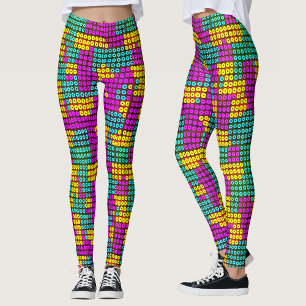 Moderna geometriska färgglada barnleksaks tegelste leggings