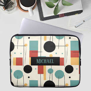 Moderna geometriska former med Namn Laptop Fodral