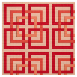 Moderna geometriska kvadrater, korallisk Orange oc Tyg