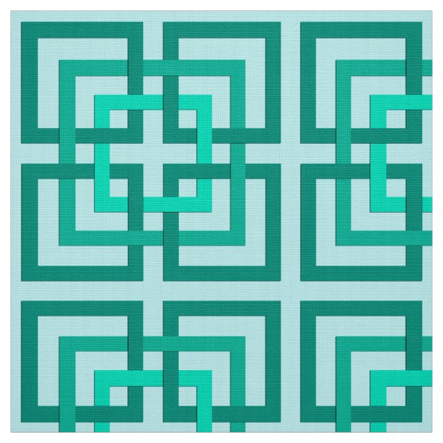 Moderna geometriska kvadrater, vattendrag och turk tyg (Provkarta)