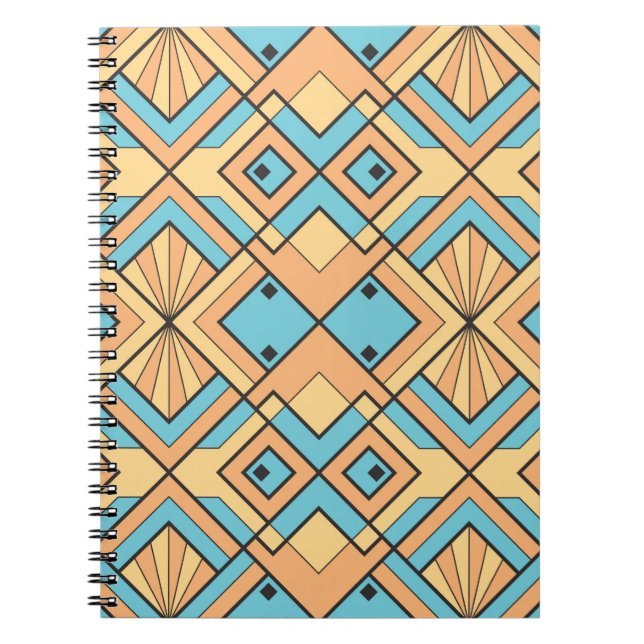 moderna geometriska plattor mönster. Abstrakt art  Anteckningsbok (Framsidan)