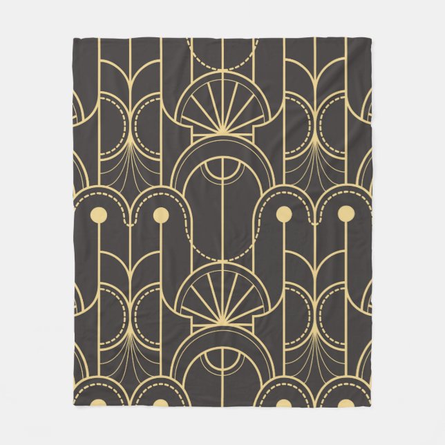 Moderna geometriska plattor mönster fleecefilt (Framsidan)