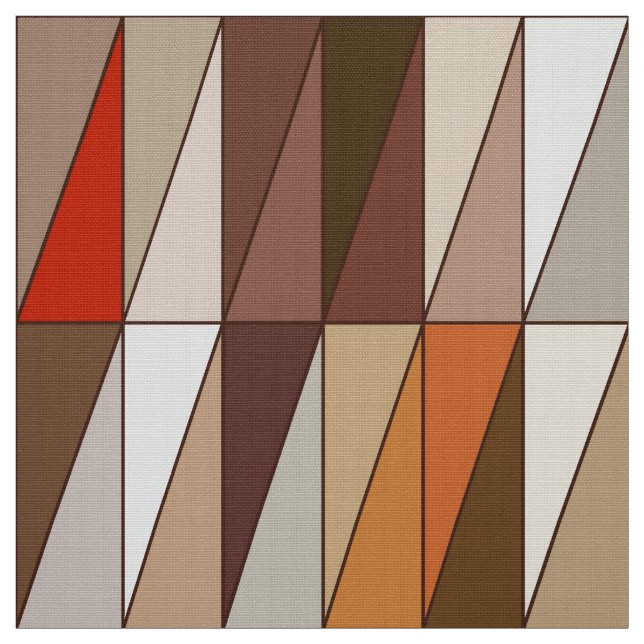 Moderna geometriska trianglar, beige, brunt som är tyg (Provkarta)