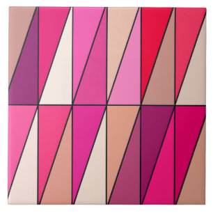 Moderna geometriska trianglar, våld, Rosa och Beig Kakelplatta