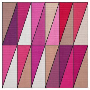 Moderna geometriska trianglar, våld, Rosa och Beig Tyg